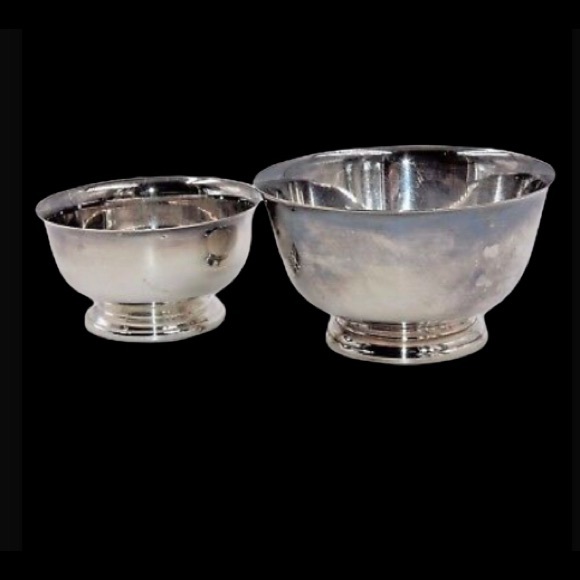 Vintage WM Rogers Paul Revere Reproduction 98-9 Set of 2 Silver Bowls - Picture 2 of 6